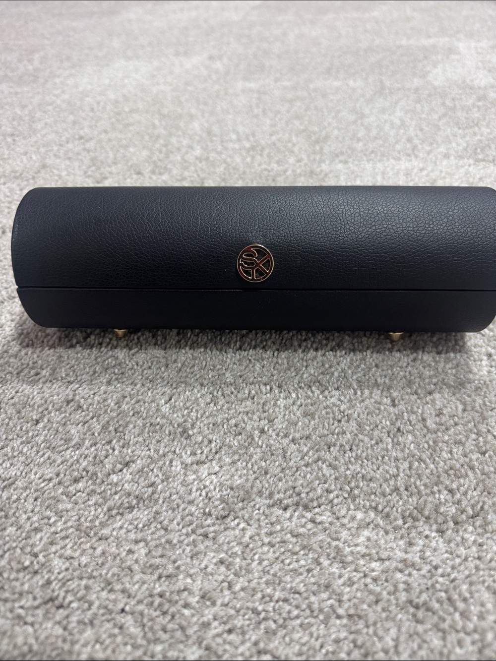 Black clutch purse Case with Gold Emblem